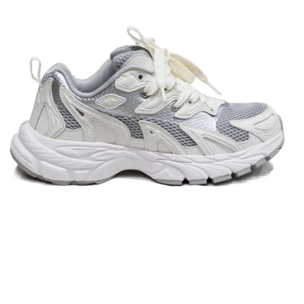 TRUSSARDI White and Gray Sneakers, Size 12